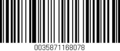 Código de barras (EAN, GTIN, SKU, ISBN): '0035871168078'