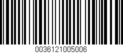 Código de barras (EAN, GTIN, SKU, ISBN): '0036121005006'