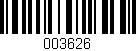 Código de barras (EAN, GTIN, SKU, ISBN): '003626'