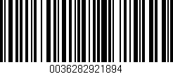 Código de barras (EAN, GTIN, SKU, ISBN): '0036282921894'