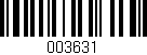 Código de barras (EAN, GTIN, SKU, ISBN): '003631'