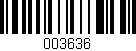 Código de barras (EAN, GTIN, SKU, ISBN): '003636'