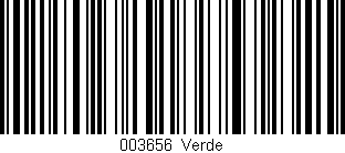 Código de barras (EAN, GTIN, SKU, ISBN): '003656|Verde'
