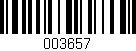 Código de barras (EAN, GTIN, SKU, ISBN): '003657'