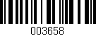 Código de barras (EAN, GTIN, SKU, ISBN): '003658'