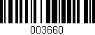 Código de barras (EAN, GTIN, SKU, ISBN): '003660'
