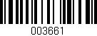 Código de barras (EAN, GTIN, SKU, ISBN): '003661'