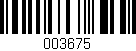 Código de barras (EAN, GTIN, SKU, ISBN): '003675'