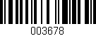 Código de barras (EAN, GTIN, SKU, ISBN): '003678'