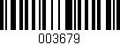 Código de barras (EAN, GTIN, SKU, ISBN): '003679'