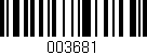 Código de barras (EAN, GTIN, SKU, ISBN): '003681'