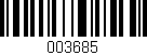 Código de barras (EAN, GTIN, SKU, ISBN): '003685'