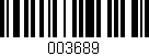Código de barras (EAN, GTIN, SKU, ISBN): '003689'