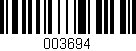 Código de barras (EAN, GTIN, SKU, ISBN): '003694'
