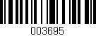 Código de barras (EAN, GTIN, SKU, ISBN): '003695'