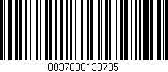 Código de barras (EAN, GTIN, SKU, ISBN): '0037000138785'