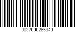 Código de barras (EAN, GTIN, SKU, ISBN): '0037000265849'
