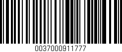 Código de barras (EAN, GTIN, SKU, ISBN): '0037000911777'