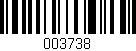 Código de barras (EAN, GTIN, SKU, ISBN): '003738'