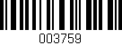 Código de barras (EAN, GTIN, SKU, ISBN): '003759'