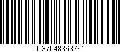 Código de barras (EAN, GTIN, SKU, ISBN): '0037648363761'