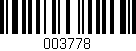Código de barras (EAN, GTIN, SKU, ISBN): '003778'