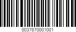 Código de barras (EAN, GTIN, SKU, ISBN): '0037870001001'