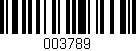 Código de barras (EAN, GTIN, SKU, ISBN): '003789'