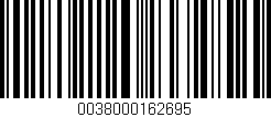 Código de barras (EAN, GTIN, SKU, ISBN): '0038000162695'
