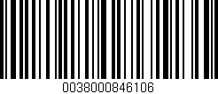 Código de barras (EAN, GTIN, SKU, ISBN): '0038000846106'
