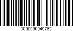Código de barras (EAN, GTIN, SKU, ISBN): '0038000849763'