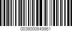 Código de barras (EAN, GTIN, SKU, ISBN): '0038000849961'