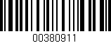 Código de barras (EAN, GTIN, SKU, ISBN): '00380911'