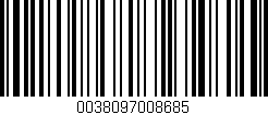 Código de barras (EAN, GTIN, SKU, ISBN): '0038097008685'