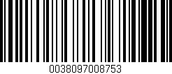 Código de barras (EAN, GTIN, SKU, ISBN): '0038097008753'
