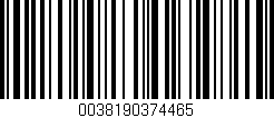 Código de barras (EAN, GTIN, SKU, ISBN): '0038190374465'