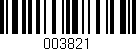 Código de barras (EAN, GTIN, SKU, ISBN): '003821'