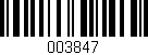Código de barras (EAN, GTIN, SKU, ISBN): '003847'
