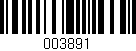 Código de barras (EAN, GTIN, SKU, ISBN): '003891'