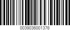Código de barras (EAN, GTIN, SKU, ISBN): '0039036001378'