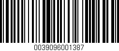 Código de barras (EAN, GTIN, SKU, ISBN): '0039096001387'