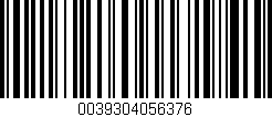 Código de barras (EAN, GTIN, SKU, ISBN): '0039304056376'