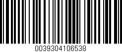 Código de barras (EAN, GTIN, SKU, ISBN): '0039304106538'