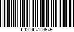 Código de barras (EAN, GTIN, SKU, ISBN): '0039304106545'