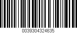 Código de barras (EAN, GTIN, SKU, ISBN): '0039304324635'