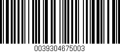Código de barras (EAN, GTIN, SKU, ISBN): '0039304675003'