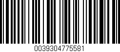 Código de barras (EAN, GTIN, SKU, ISBN): '0039304775581'