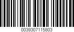 Código de barras (EAN, GTIN, SKU, ISBN): '0039307115803'