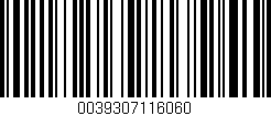 Código de barras (EAN, GTIN, SKU, ISBN): '0039307116060'