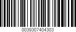 Código de barras (EAN, GTIN, SKU, ISBN): '0039307404303'